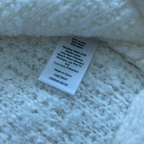 Cream Textured Knit Cardigan Sweater - Picture 3 of 11